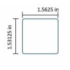 TOLEDO 1755-B-001 Blank Scale Label 1.56X1.53 IN White Floral 750CT 7500/Case