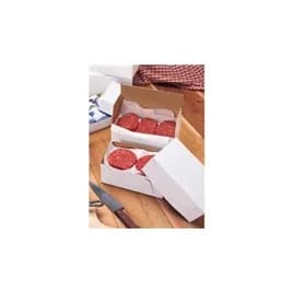 Patty Take-Out Box Tuck-Top 10X5X5.375 IN Clay-Coated Kraft Board White Rectangle 200/Case
