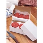 Patty Take-Out Box Tuck-Top 10X5X5.375 IN Clay-Coated Kraft Board White Rectangle 200/Case