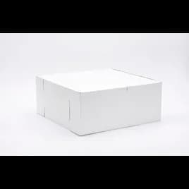 Bakery Box 14X14X6 IN Clay-Coated Paperboard White Easy Lock 1-Piece Without Window 50/Bundle