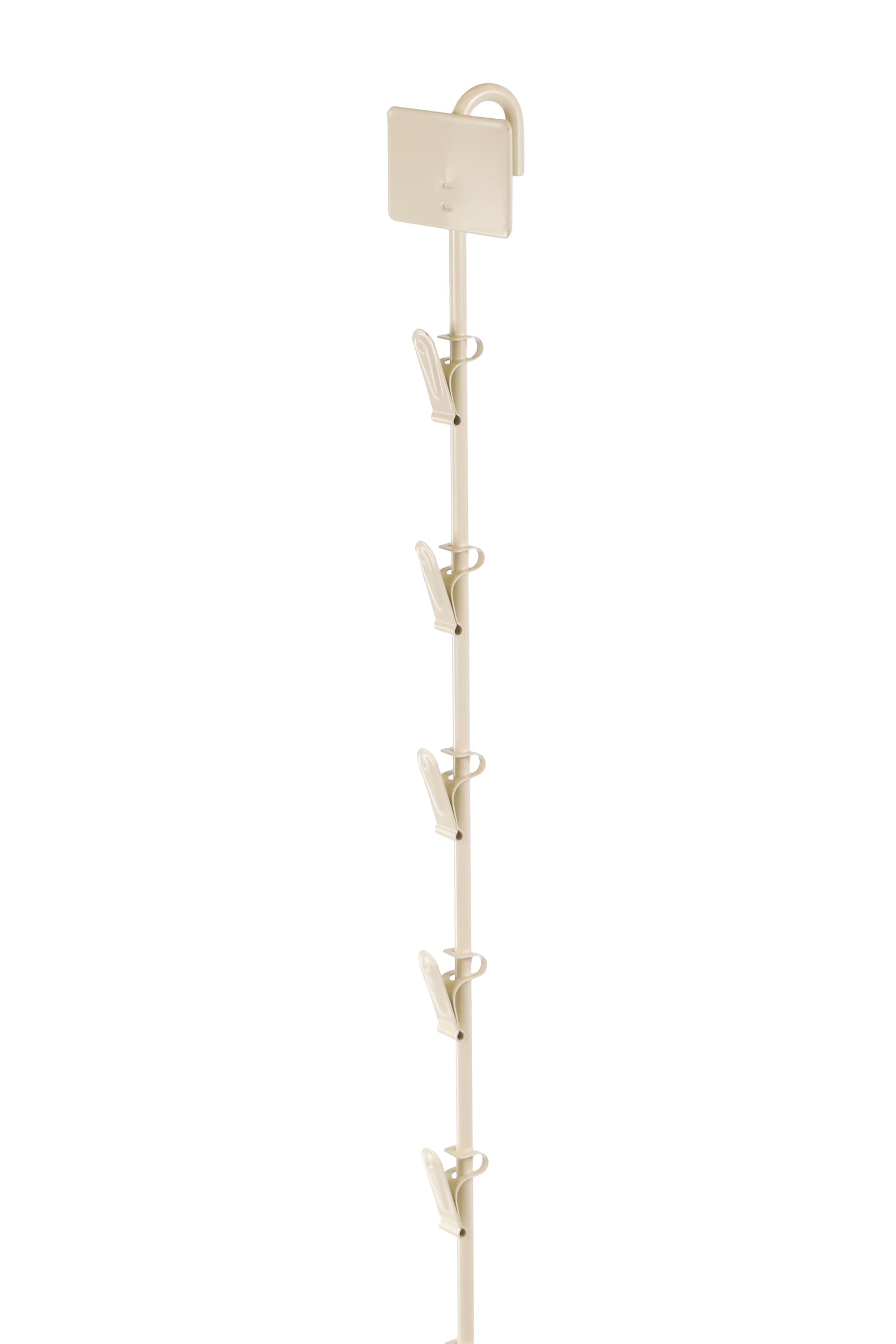 Merchandising Strip Metal Beige 6 Stations With 1.25X2.5IN Plate 1/Each