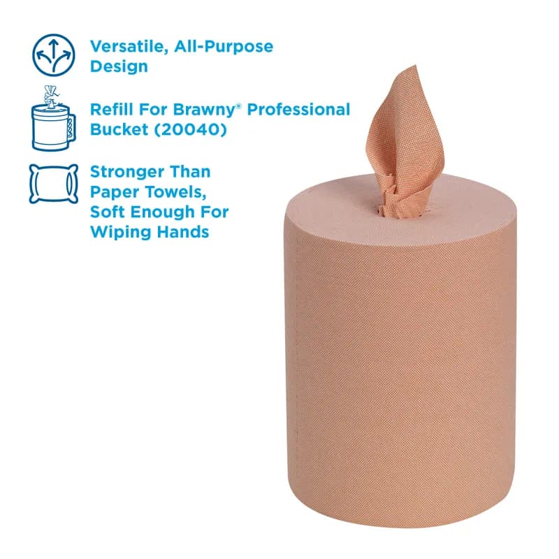Brawny® Professional Cleaning Towel 13X9.9 IN 1 Orange Centerpull Refill Disposable All Purp 200 Sheets/Roll