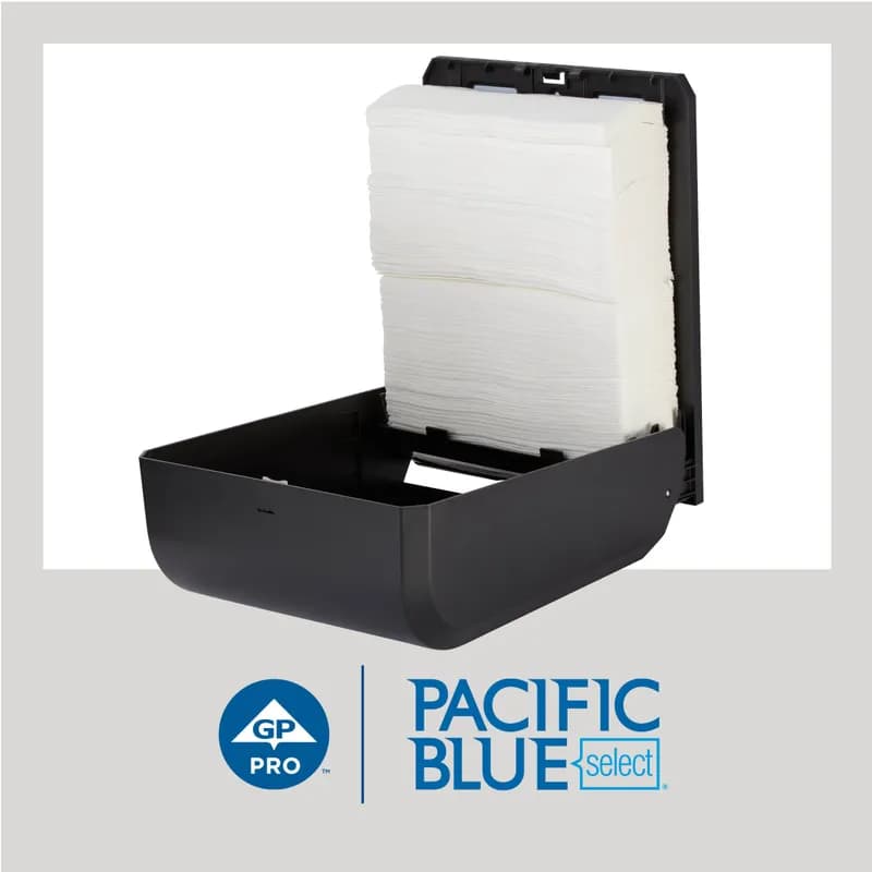 Pacific Blue Select Folded Paper Towel 10.1X12.7 IN 1PLY White 1/2 Fold 200 Sheets/Pack 12 Packs/Case 2400 Sheets/Case