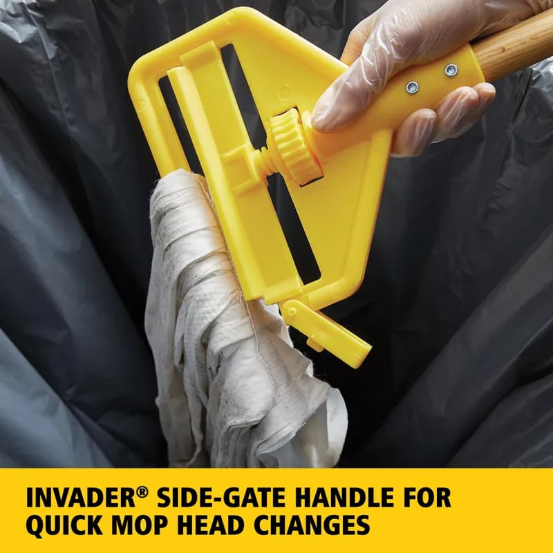 Invader® Mop Handle Large (LG) 60 IN Natural Yellow Wood 1/Each