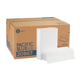 Pacific Blue Ultra™ Folded Paper Towel 10.2X10.8 IN 1PLY White 1/2 Fold 220 Sheets/Pack 10 Packs/Case 2200 Sheets/Case