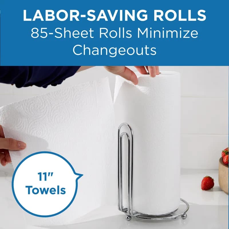 Pacific Blue Select Household & Kitchen Roll Paper Towel 8.8X11 IN 2PLY White 85 Sheets/Roll 30 Rolls/Case