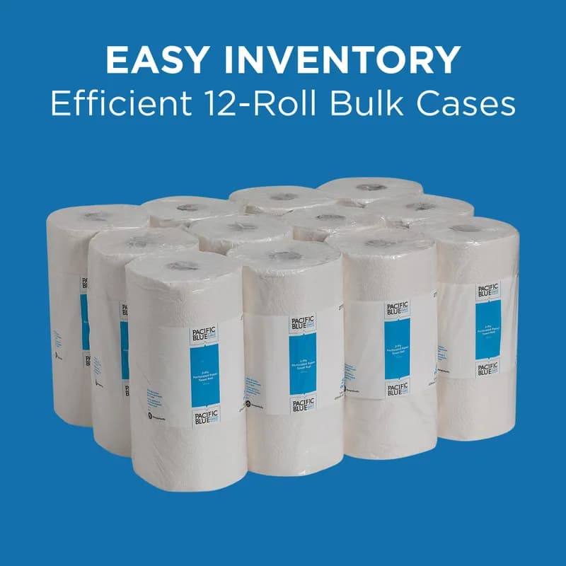 Pacific Blue Select Household & Kitchen Folded Paper Towel Jumbo 8.8X11.5 IN 2PLY White 250 Sheets/Pack 12 Packs/Case
