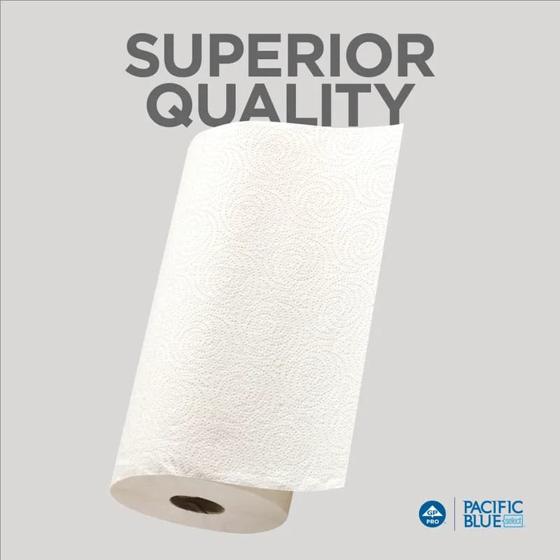 Pacific Blue Select Household & Kitchen Folded Paper Towel Jumbo 8.8X11.5 IN 2PLY White 250 Sheets/Pack 12 Packs/Case