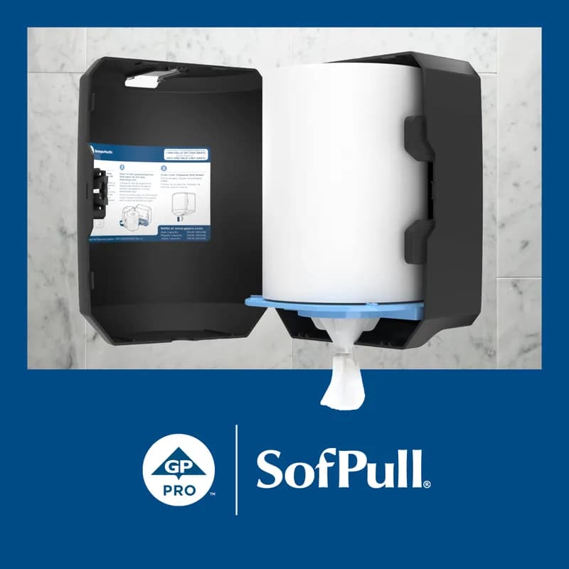 Sofpull® Roll Paper Towel 14.8X7.8 IN 1PLY White Centerpull 225 Sheets/Roll 8 Rolls/Case 1800 Sheets/Case