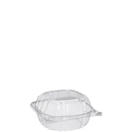 Dart® ClearSeal® Take-Out Container Hinged 5.96X5.86X3.11 IN OPS Clear Square 125 Count/Pack 4 Packs/Case 500 Count/Case
