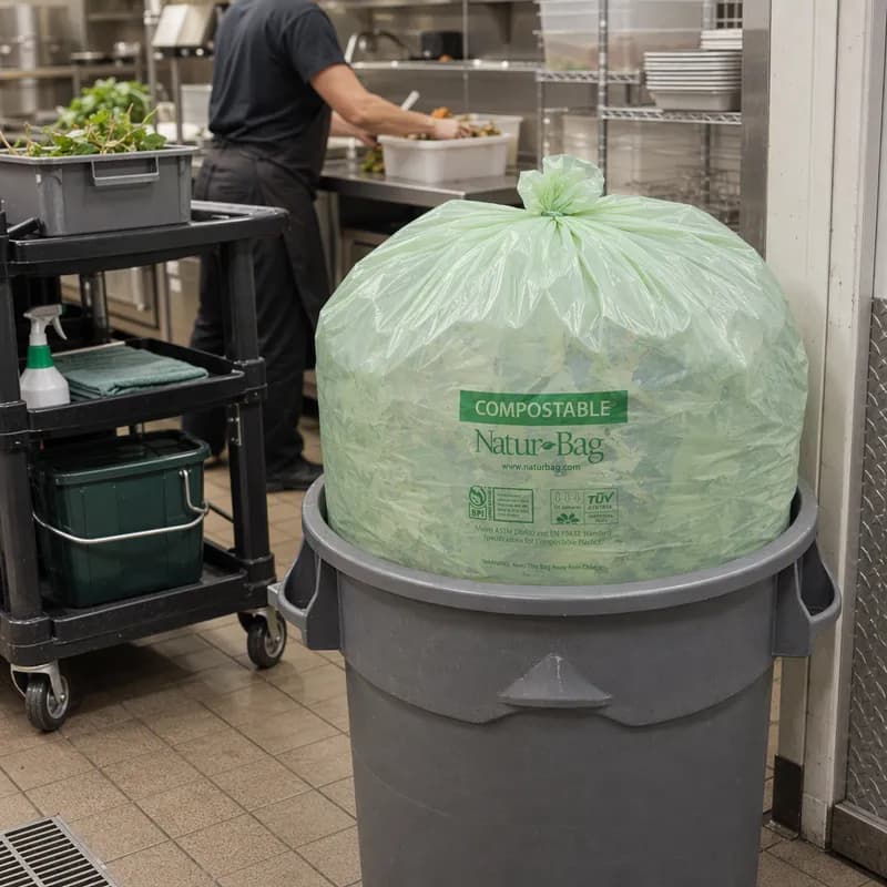 Natur-Bag® Compostable Liner 38X58 IN 58 GAL 1MIL 100/Case