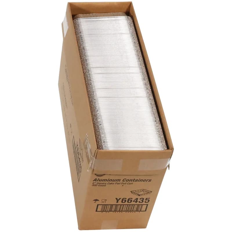 Cake Pan 32.2 OZ 7.4X7.4X1.3 IN Aluminum Silver Square 300/Case