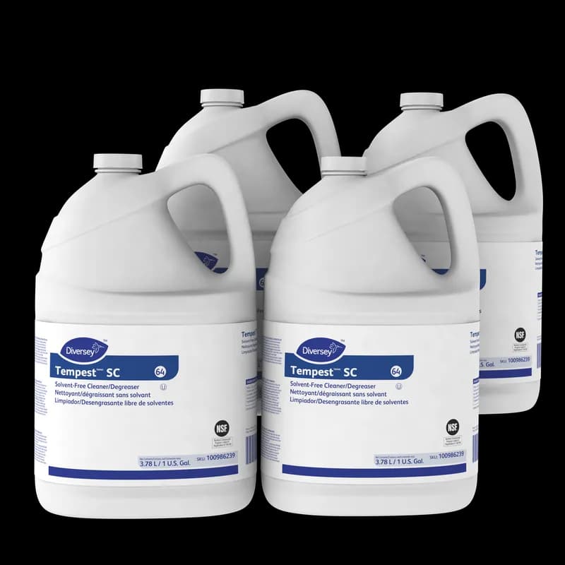 J-Works Tempest SC Degreaser 1 GAL Multi Surface Alkaline Liquid Concentrate Kosher 4/Case