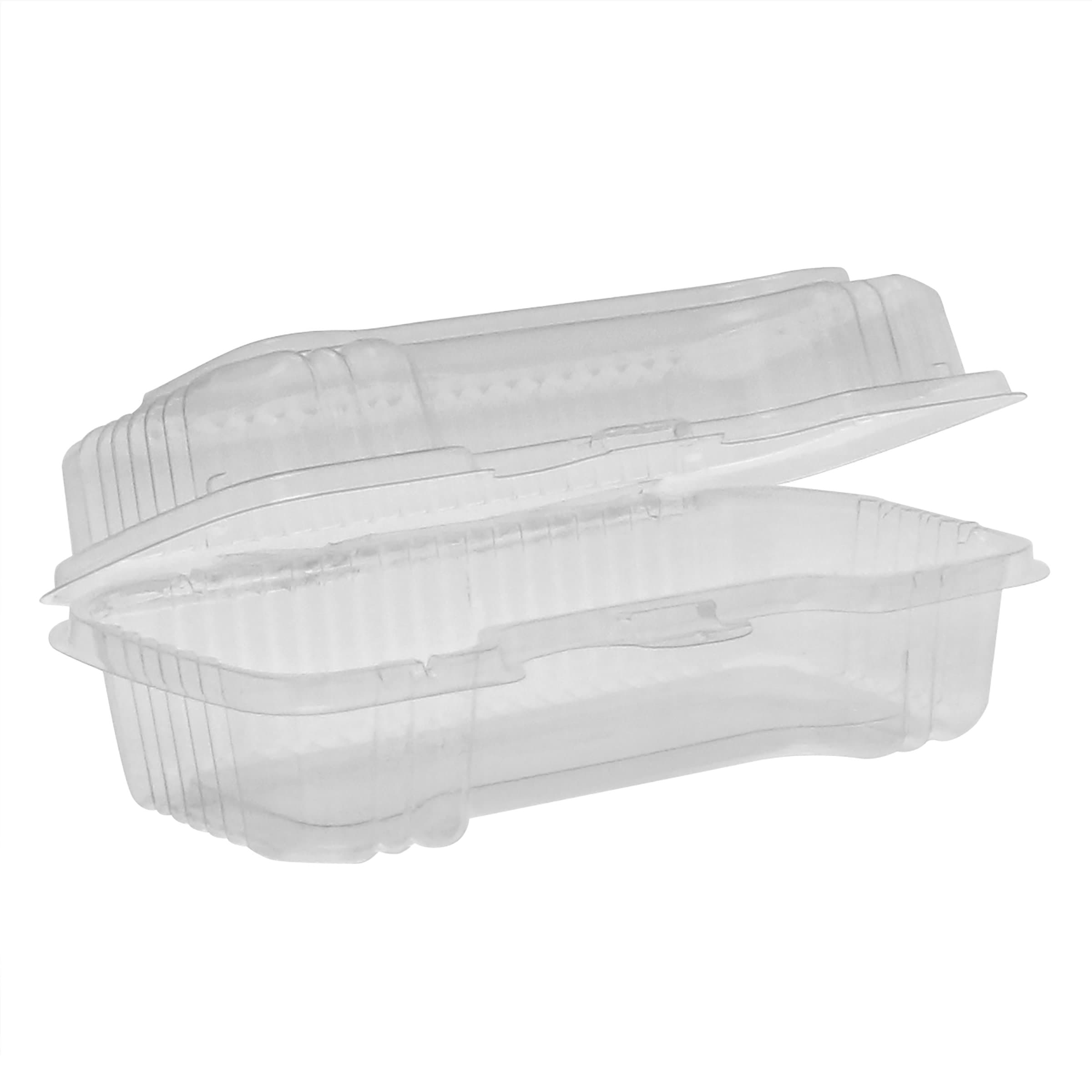 Hoagie & Sub Take-Out Container Hinged With Dome Lid 6.5X2.75X2.25 IN HIPS OPS Clear Rectangle Small 250/Case