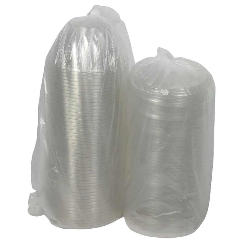 Bowl & Lid Combo 32 OZ RPET Clear Swirl Design 300/Case