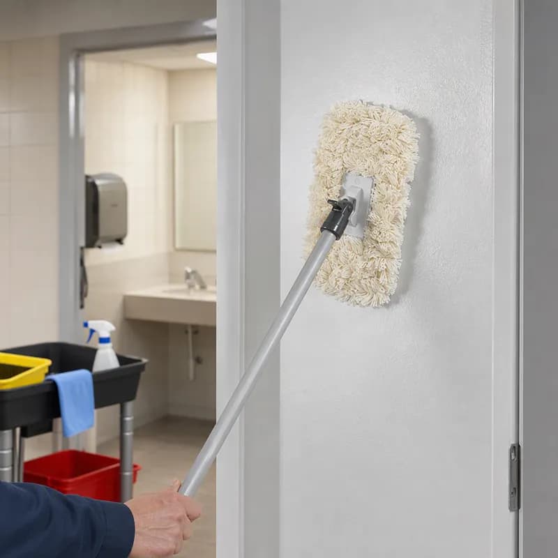 Quick-Mate® Wall Mop Head 8X4.75 IN White Polyurethane Foam Launderable 12/Case