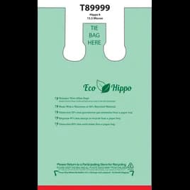 Hippo Sak® Bag 12.5X7.5X20.6 IN Plastic 15.5MIC Green Gusset 1400/Case