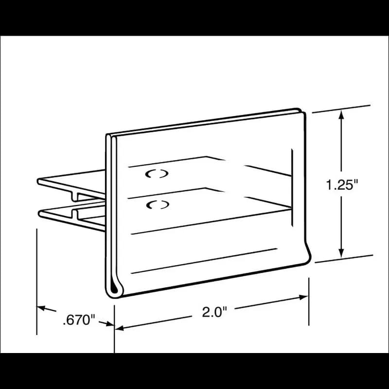 Display 2 IN For Right Angle Scan Hook Fits 7 Gauge Hooks 1/Each