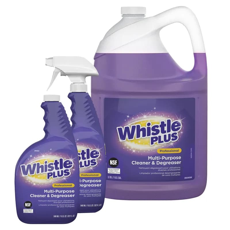 Whistle Plus® Citrus Scent All Purpose Cleaner Degreaser Deodorizer 32 FLOZ Multi Surface Heavy Duty Daily RTU 8/Case