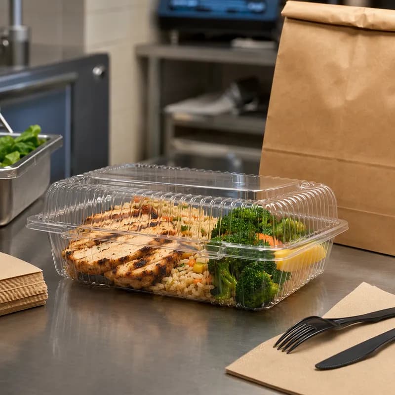 Take-Out Container Hinged 9.375X6.75X3 IN 350/Case