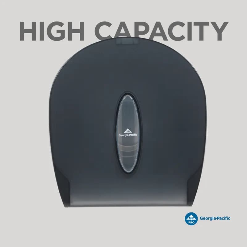 Georgia-Pacific Pro® Toilet Paper Dispenser 5.39X10.61 IN Translucent Smoke 1-Roll Jumbo Jr (JRT) High Capacity 1/Each