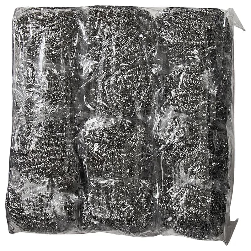 ScrubX Scrub Sponge 1.76 OZ 50GM Stainless Steel Silver 12 Count/Box 6 Box/Case 72 Count/Case