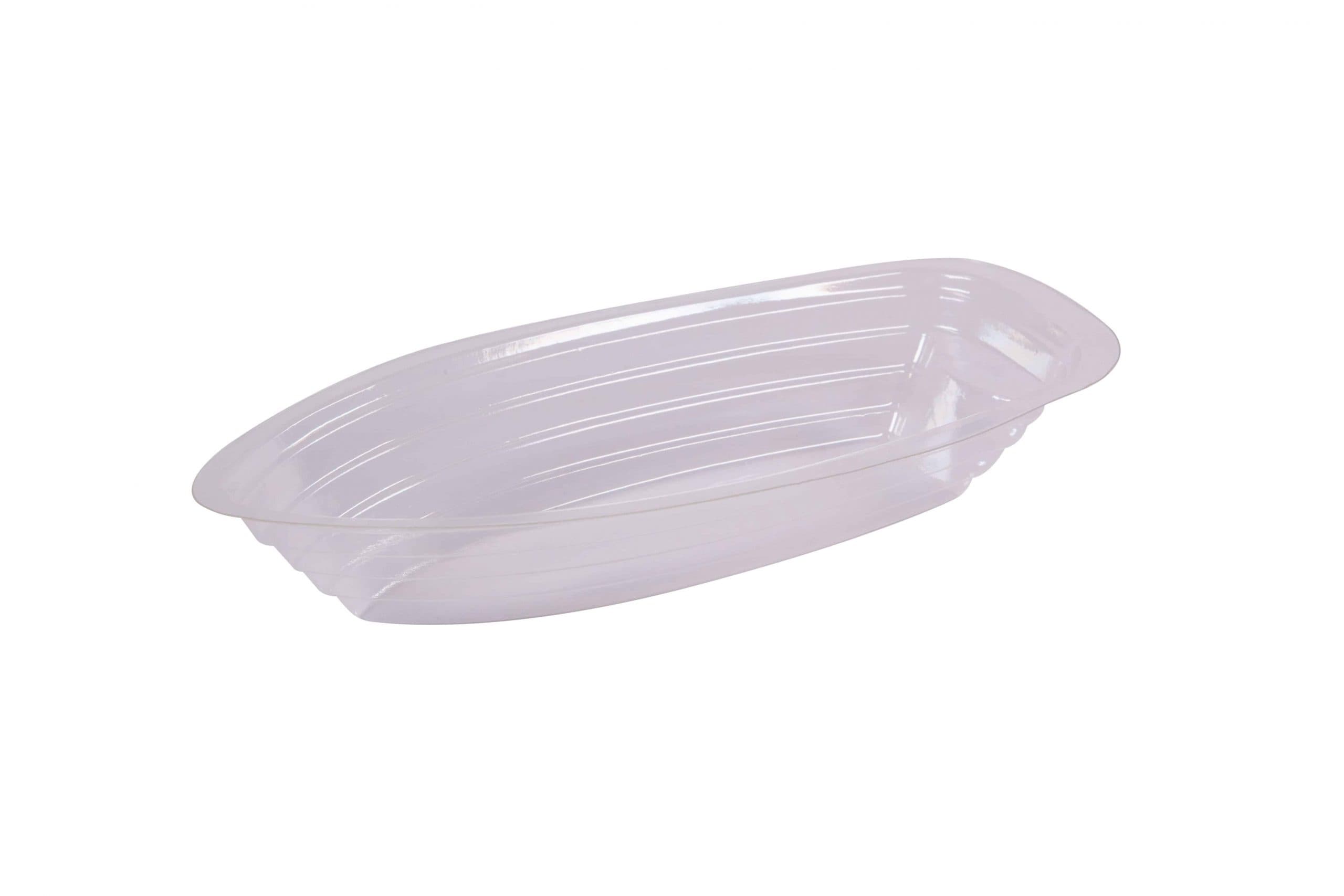 Fresh-Pak To-Go Banana Split Dessert Container Base 8 OZ OPS Clear Oblong 1000/Case
