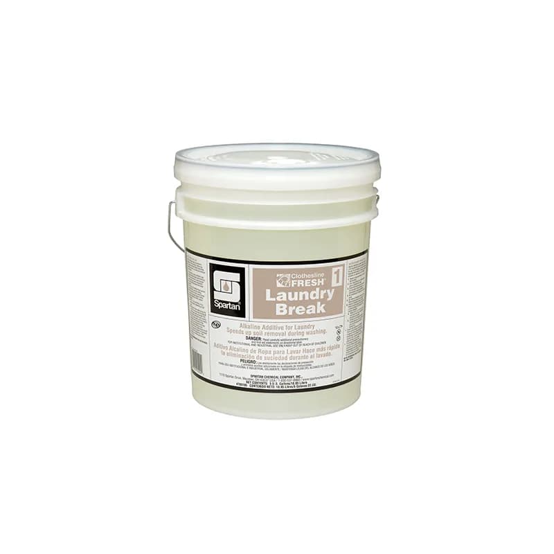 Clothesline Fresh® Laundry Break 1 Mild Scent Laundry Builder 5 GAL Alkaline Liquid 1/Pail