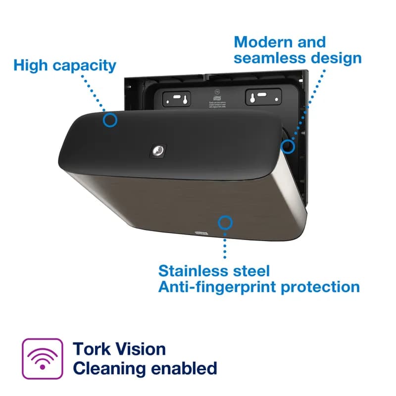 Tork T2 Toilet Paper Dispenser 5X14X10 IN Metal Plastic Wall Mount Silver Jumbo Jr (JRT) 1/Each