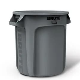 Brute® 1-Stream Trash Can 15.68X18X17.38 IN 10 GAL 40 QT Gray Resin Food Safe 1/Each