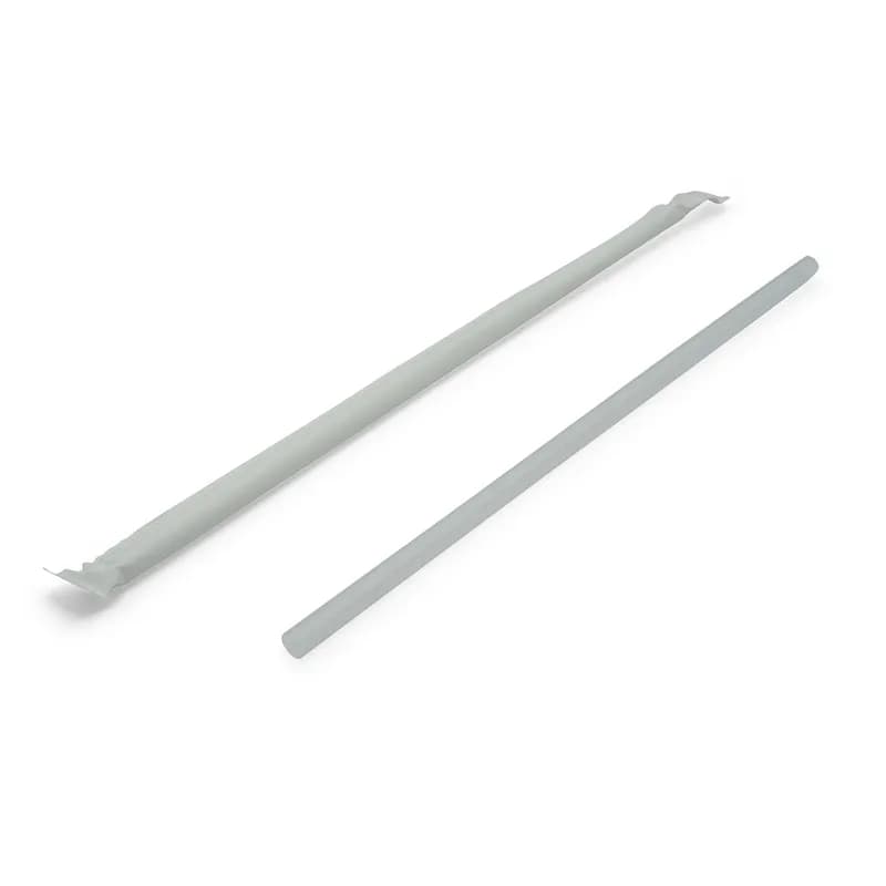 Victoria Bay Jumbo Straw 7.75 IN Paper White Wrapped 500 Count/Pack 10 Packs/Case 5000 Count/Case