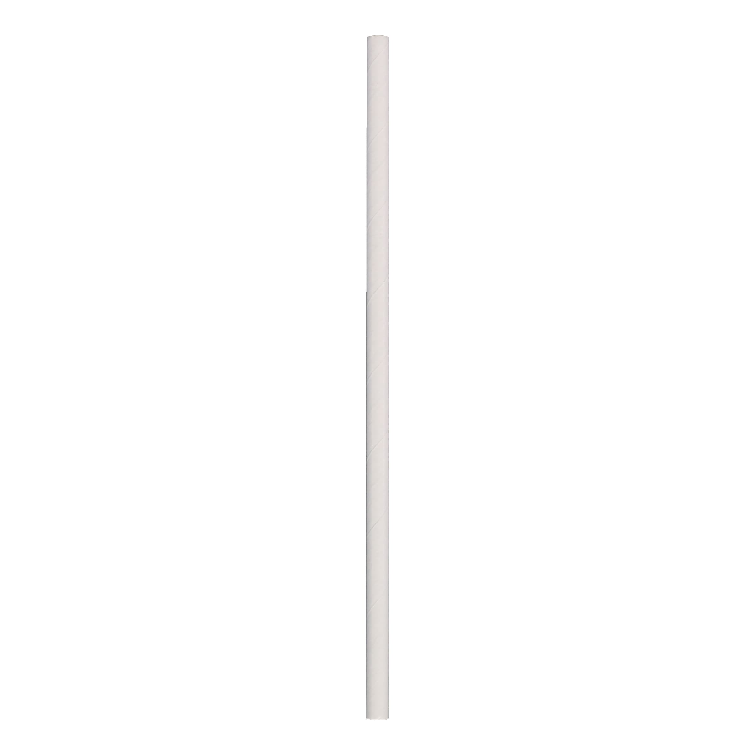 Straw 7.75 IN Paper White Unwrapped 4800/Case