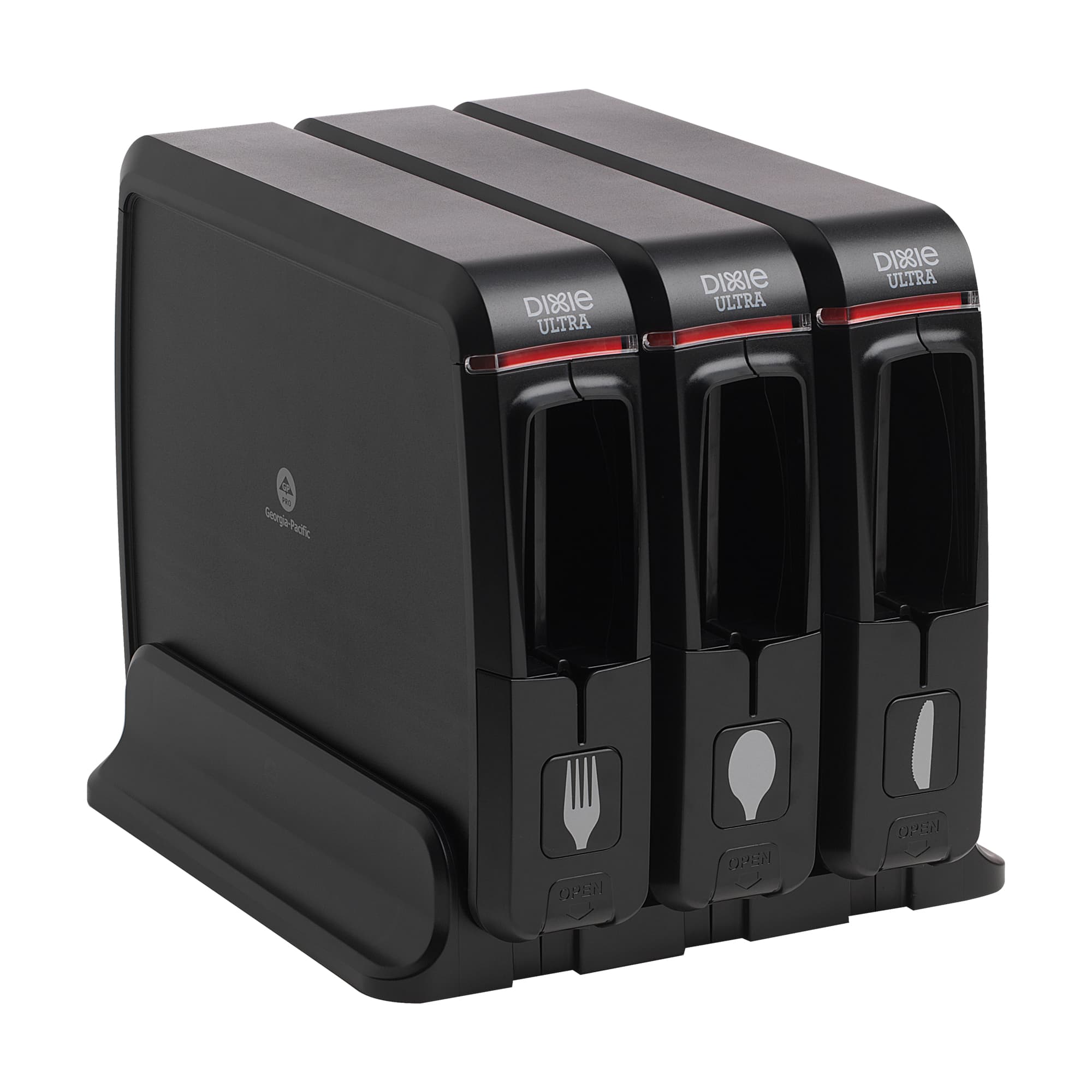 Dixie® Ultra SmartStock® Series-W Wrapped Cutlery Fork Spoon Knife Dispenser Black 1/Each