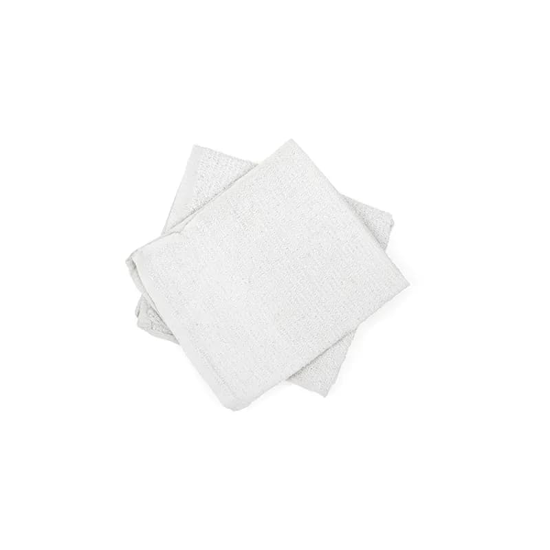 Bar Mop Cleaning Cloth Cotton White Counter 12 Count/Bag 5 Count/Case