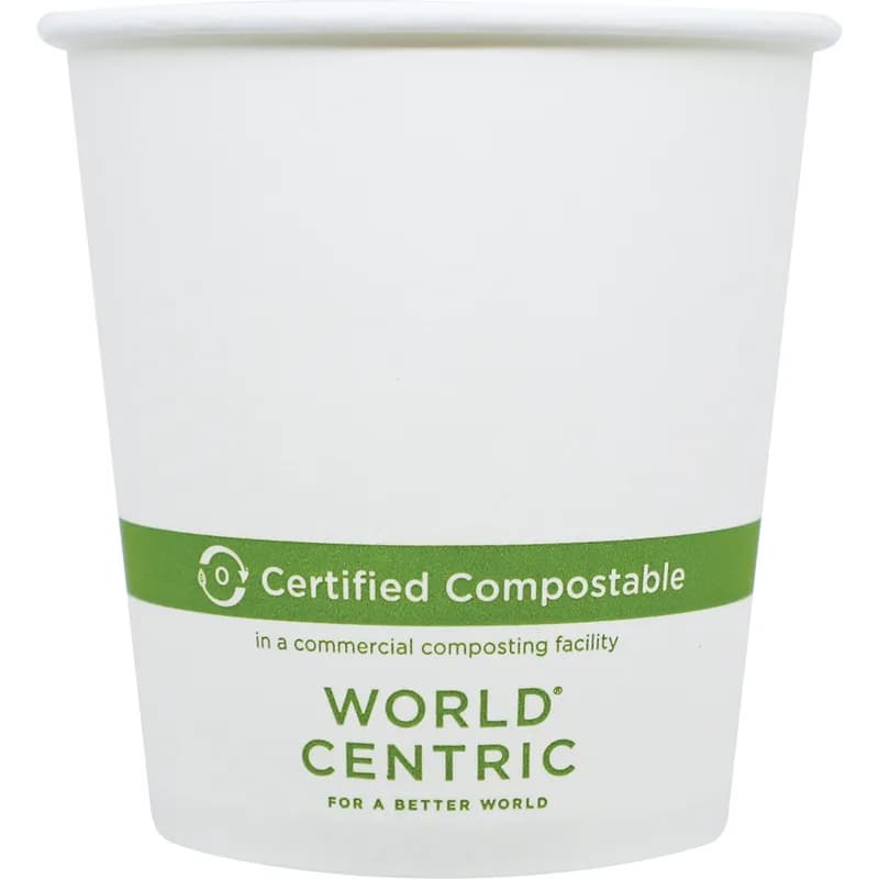 Hot Cup 10 OZ Paper PLA White 1000/Case