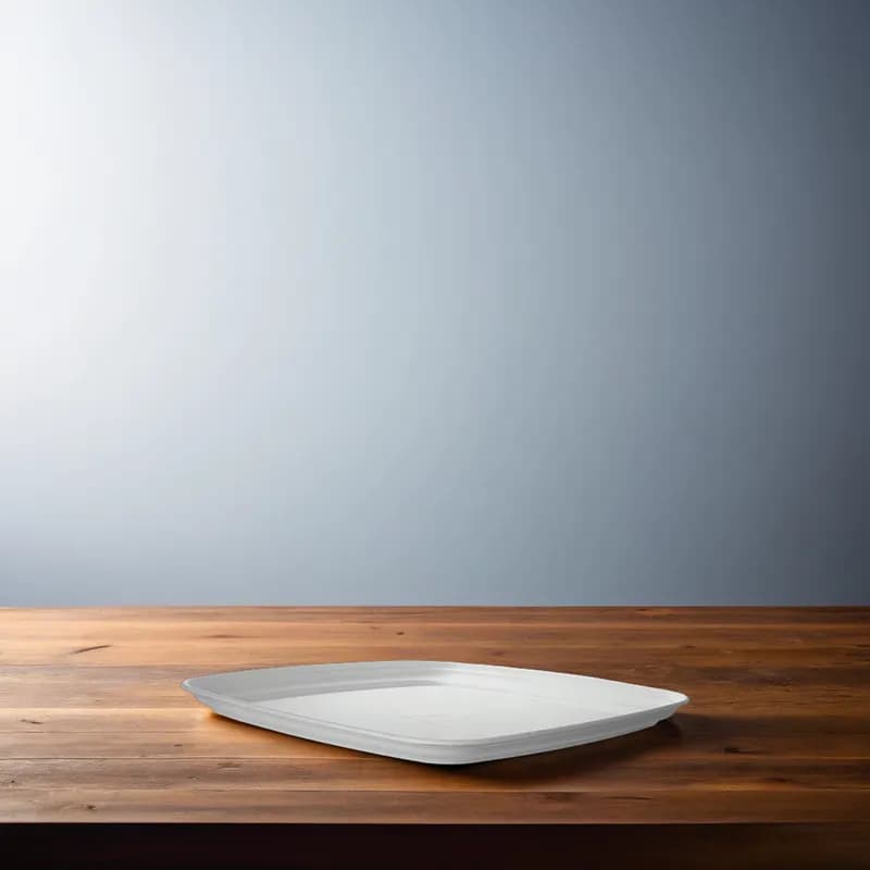 Regalia Serving Tray Base 18X18X1.3 IN Sugarcane White Square 100/Case