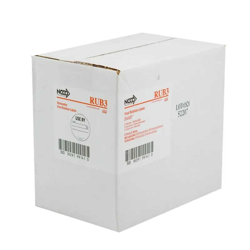 Use By Label 3 IN Round Removable 500/Roll