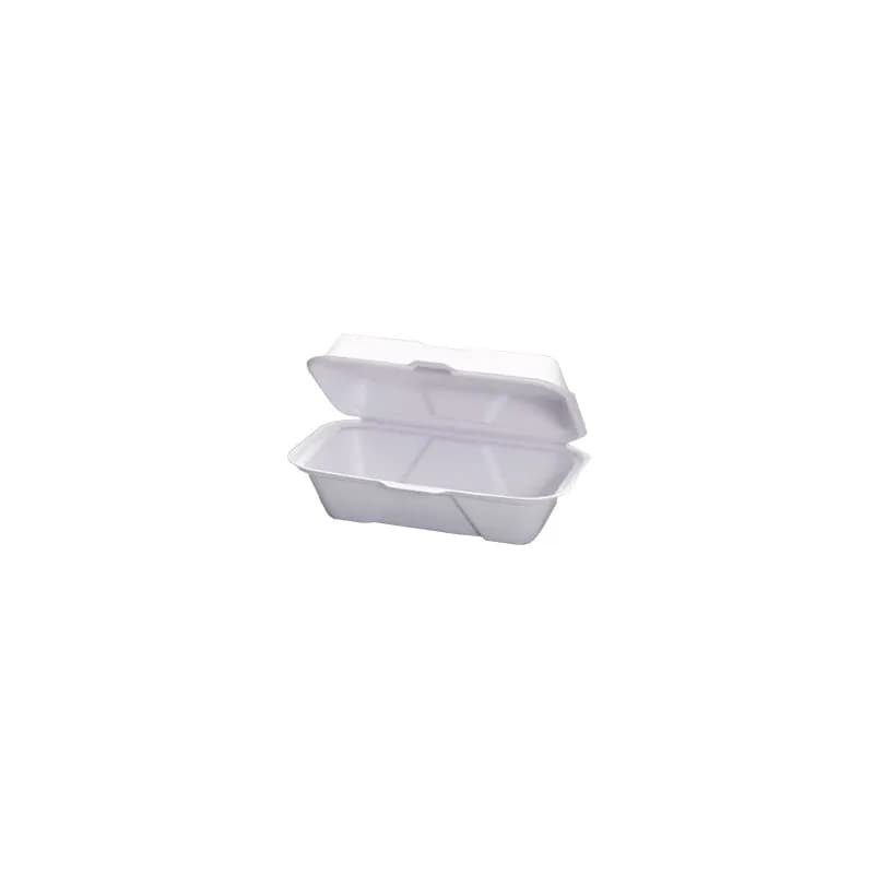 Hoagie & Sub Take-Out Container Hinged With Dome Lid 9.1X5X3 IN Plant Fiber White Rectangle 250/Case