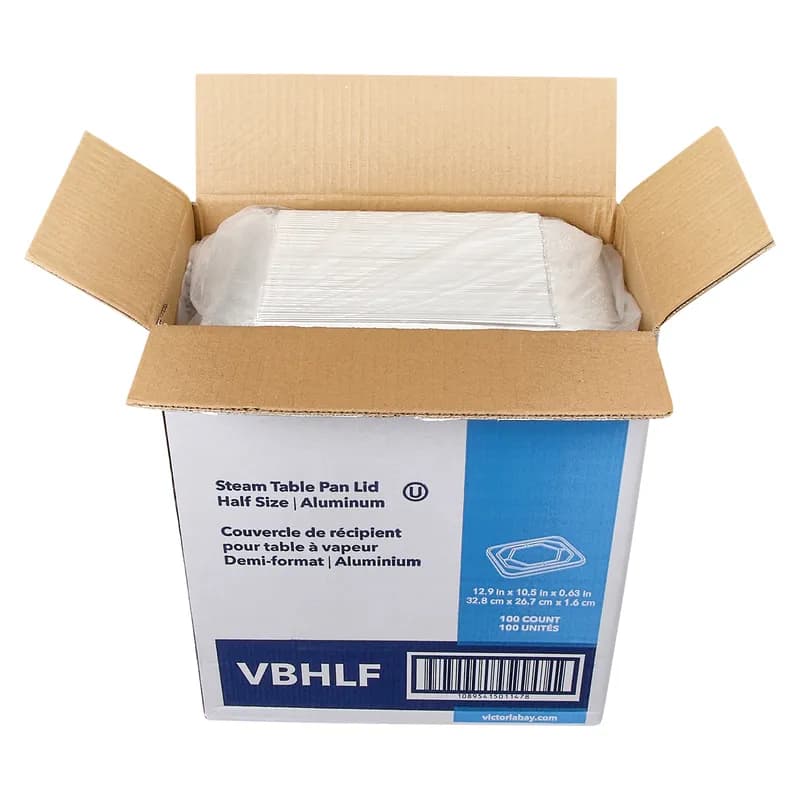 Victoria Bay Lid 1/2 Size Aluminum For Steam Table Pan 100/Case
