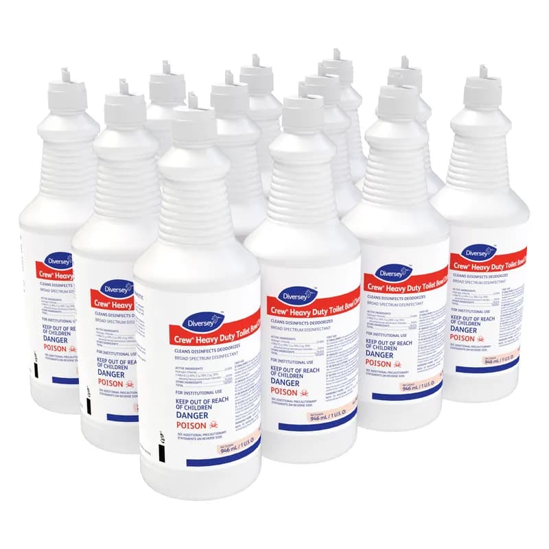 Crew® Mint Toilet Bowl Cleaner 32 FLOZ Heavy Duty Liquid RTU Hydrochloric Acid 12/Case