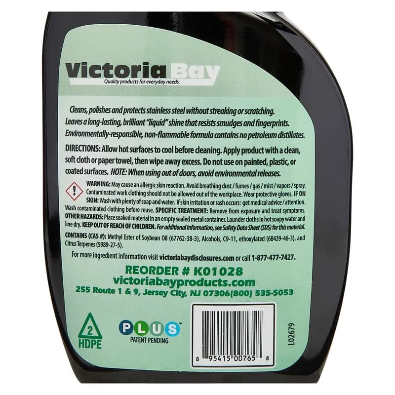 Victoria Bay Stainless Steel Cleaner 16 FLOZ 6/Case
