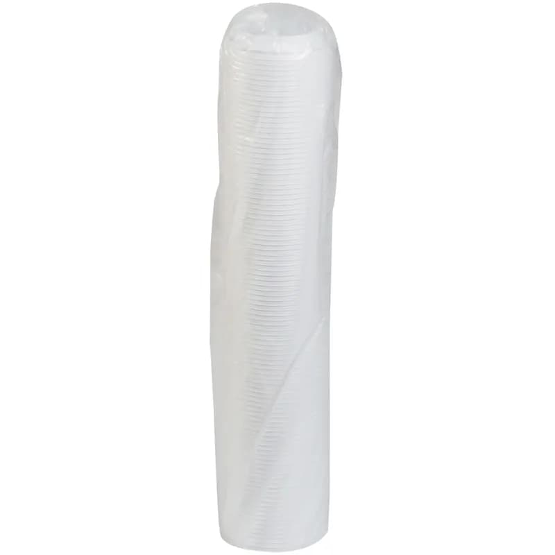 Lid Dome 3.4375X0.625 IN 1 Compartment HIPS OPS White For 10-24 OZ Hot Cup Sip Through Identification 1000/Case