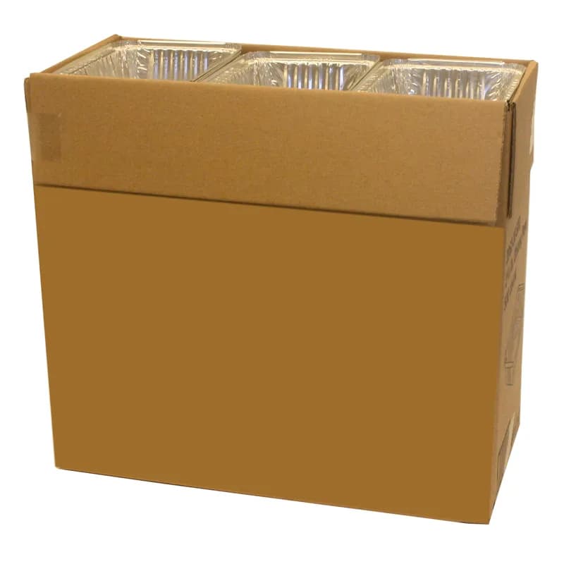 Take-Out Container Base 8.5X6X1.75 IN Aluminum Silver Oblong 500/Case