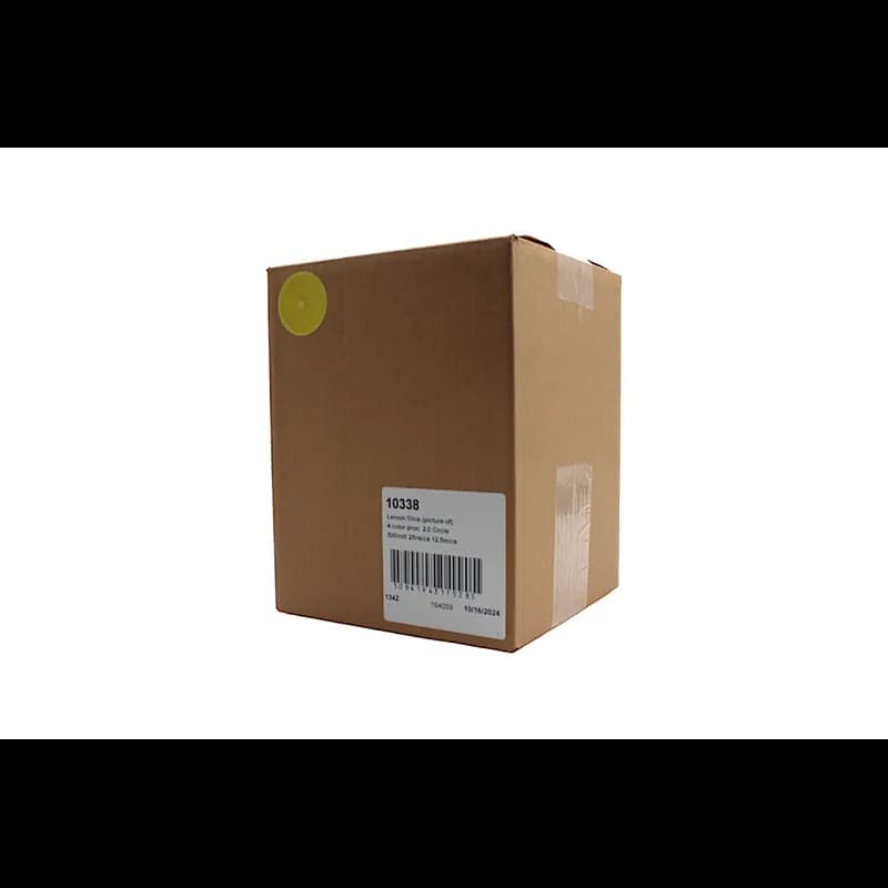 Lemon Slice Produce Label 2 IN Circle 4 Color Process 500 Count/Roll 25 Rolls/Case 12500 Count/Case