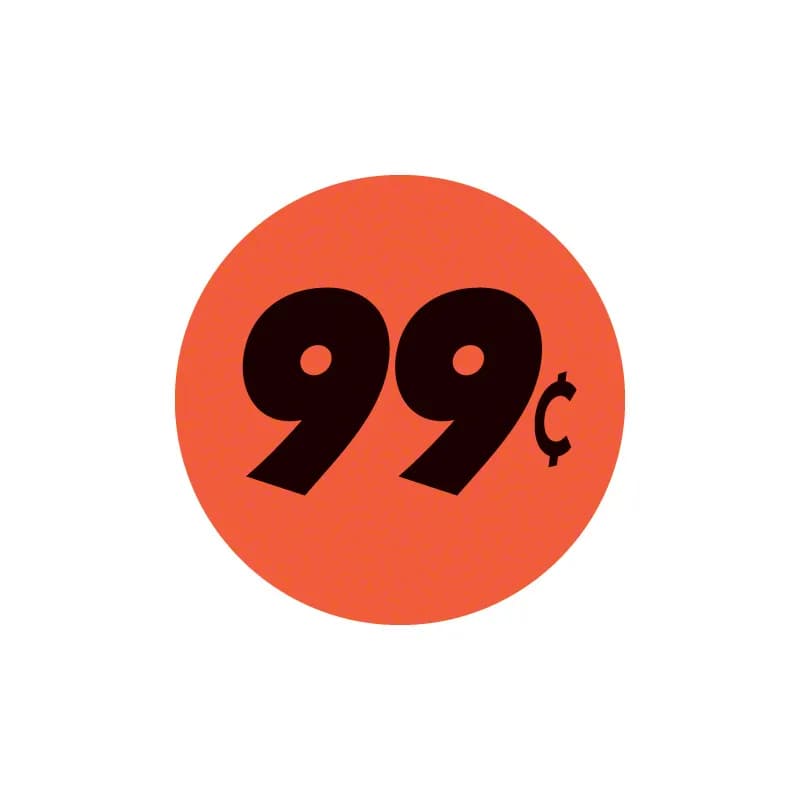 0.99 Label Round Dayglo 500/Roll