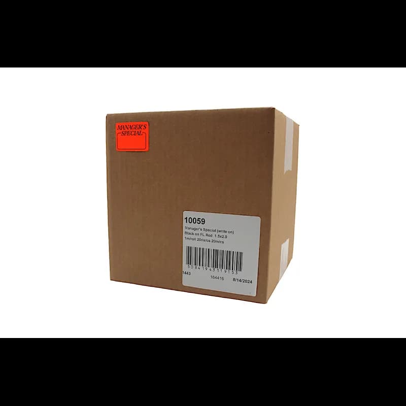 Manager's Special Promo Write In Label 1.5X2 IN Black Fluorescent Red Write On 1000 Count/Roll 20 Rolls/Case