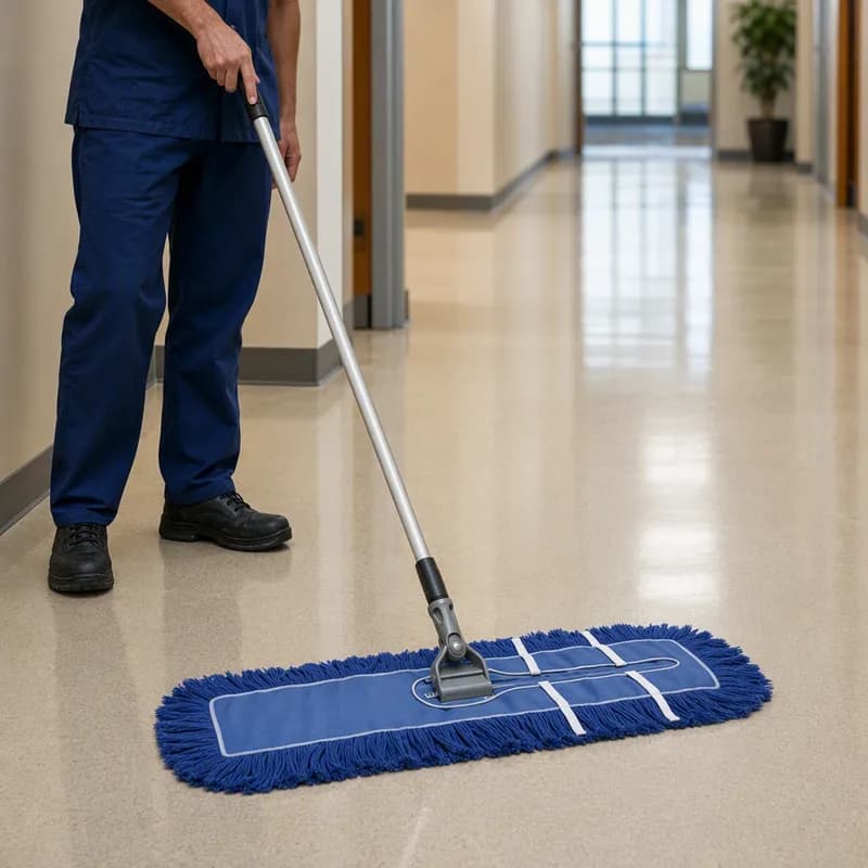 Dust Mop 36X5 IN Blue Launderable 1/Each