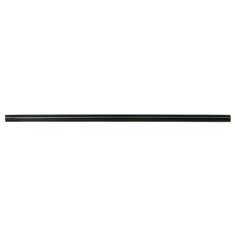 Straw 0.31X9.5 IN PLA Black Unwrapped 7200/Case