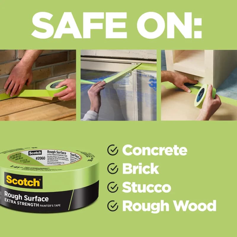 Scotch® 2060-24AR-BK Masking Tape 0.94IN X60.1YD Green PE 36/Case