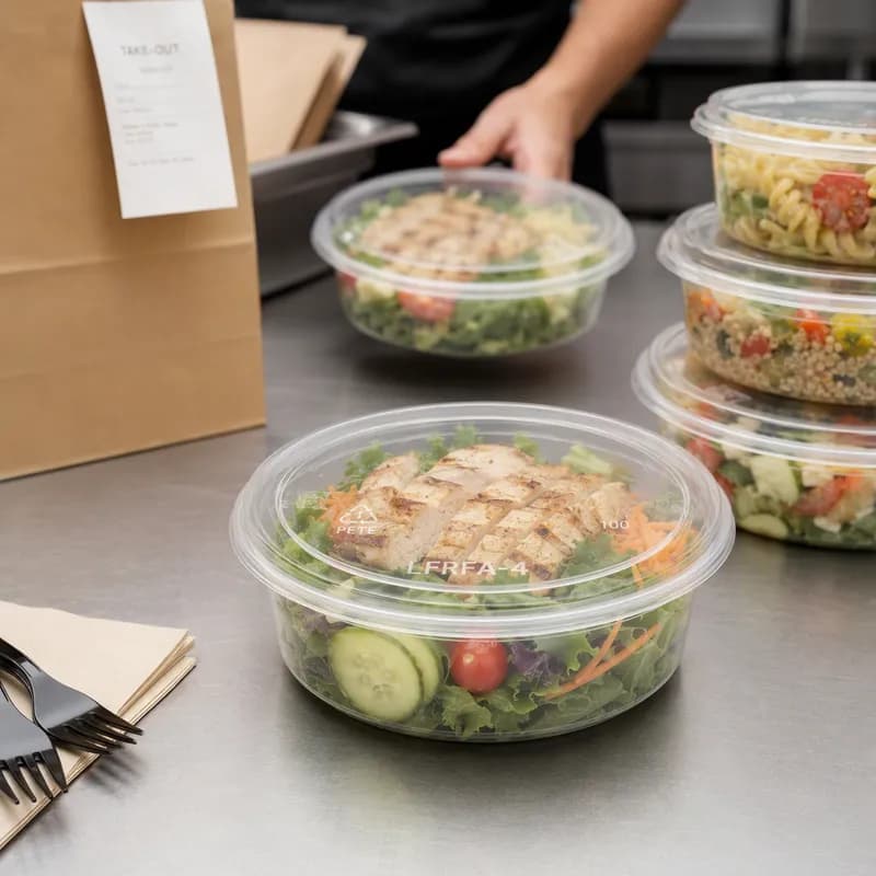Lid Flat Plastic Clear For Container 1000/Case
